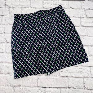 Peter Millar Golf Skort Skirt Women's Size 6 Navy White Diamond Print Pockets